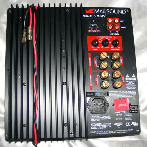 M&K MX-105 MKIV  subwoofer plate amplifier