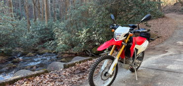 2016 HONDA CRF250L motorcycle for rent near Dahlonega, GA