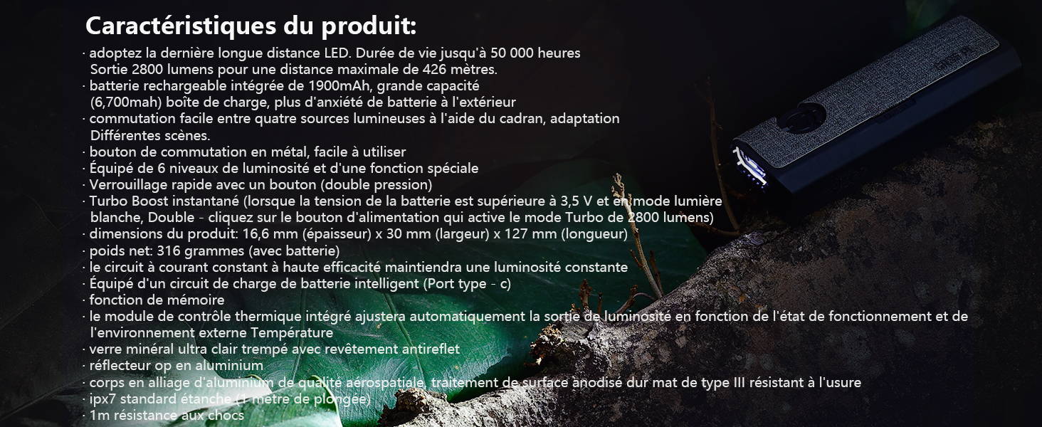 IMALENT LD35 Lampe de poche rechargeable EDC