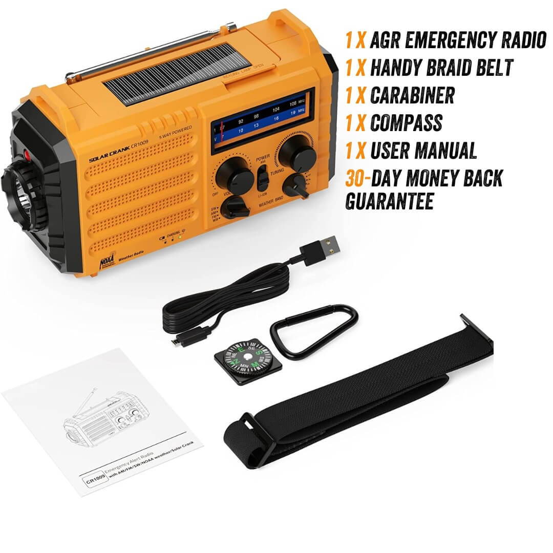 emergency portable radio,  AM FM Weather Radio