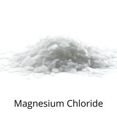 pile of magnesium chloride on white background