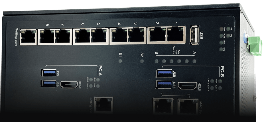 Gigabit managed secure switch