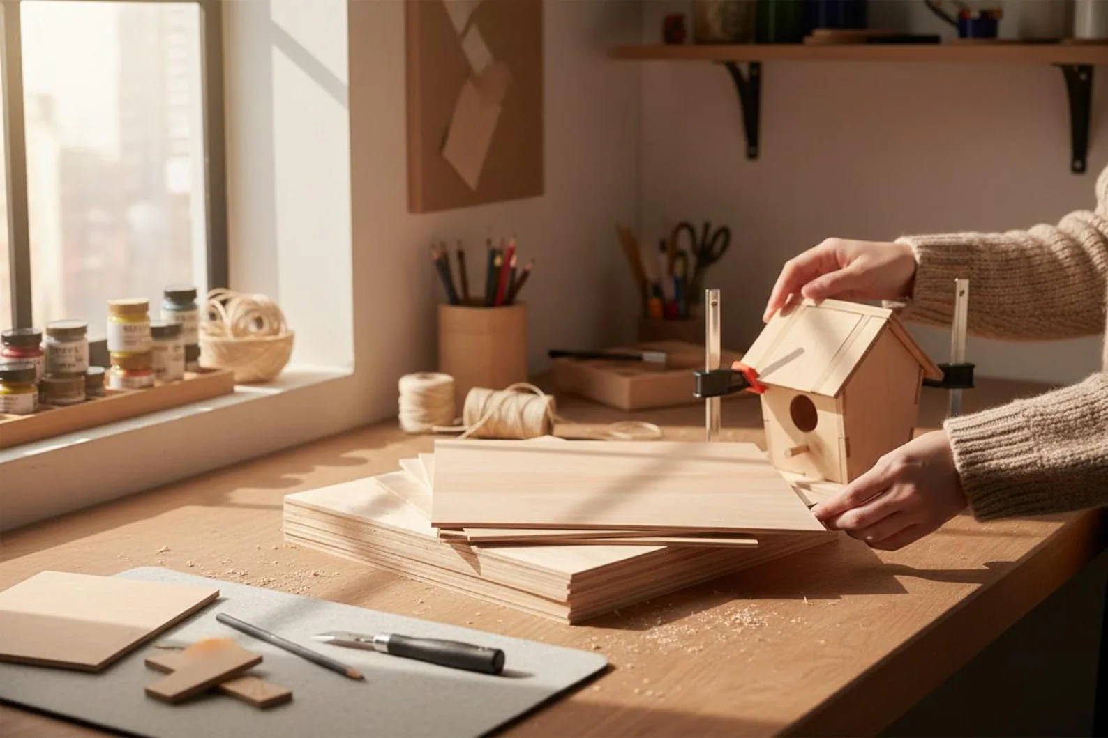 ¿Dónde puedo comprar láminas de madera de tilo de alta calidad aptas para corte láser 006?
