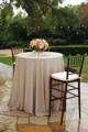 30 inches round highboy cocktail tablecloth over a table outdoors