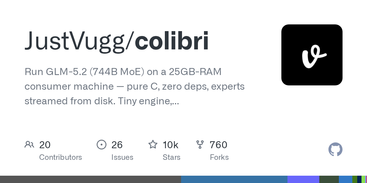 Run GLM-5.2 on a Consumer Machine with Colibri