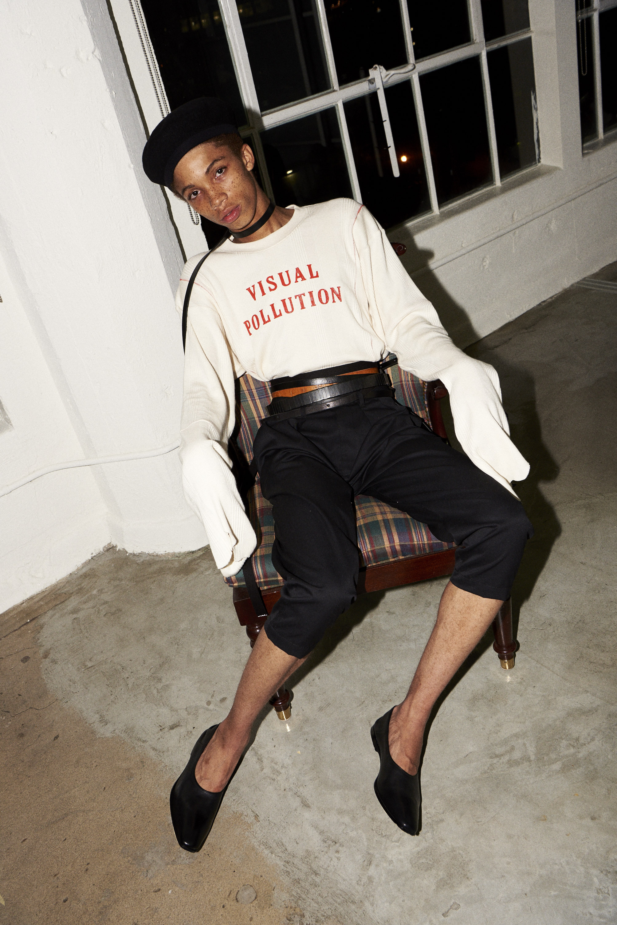 Sankuanz visual pollution- cdg cropped pant- menswear fw17- h lorenzo