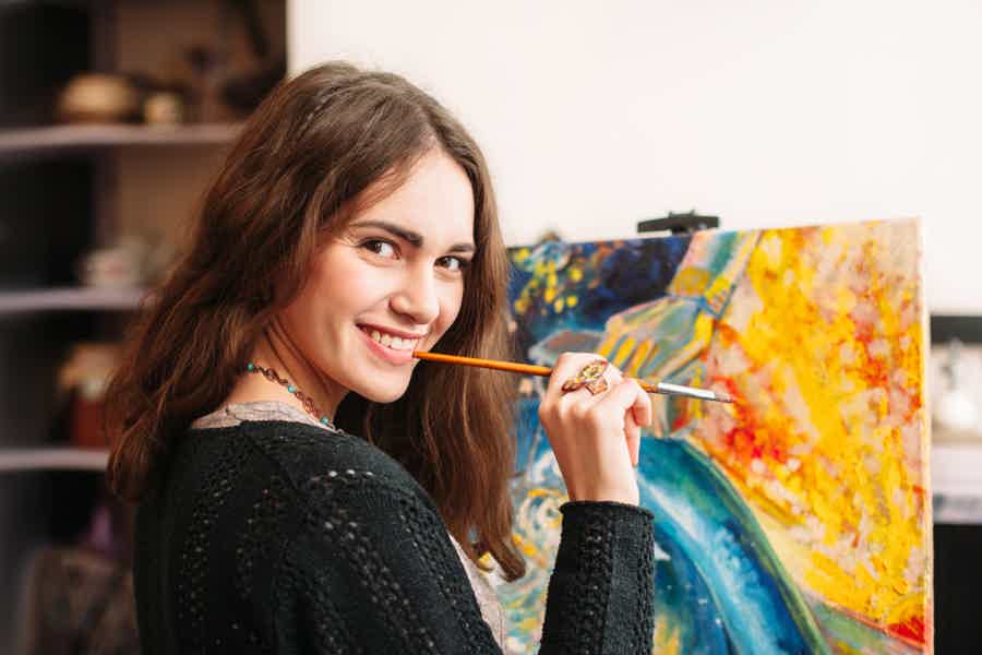 Paint and Sip Experience — Wine & Art Workshops - photo 2