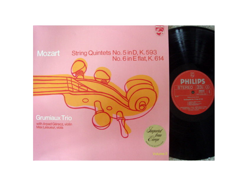 Philips / GRUMIAUX TRIO, - Mozart String Quintets No.5 & 6,  MINT!