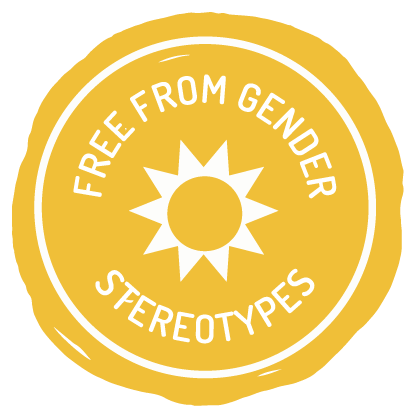 Free from gender stereotypes circular icon