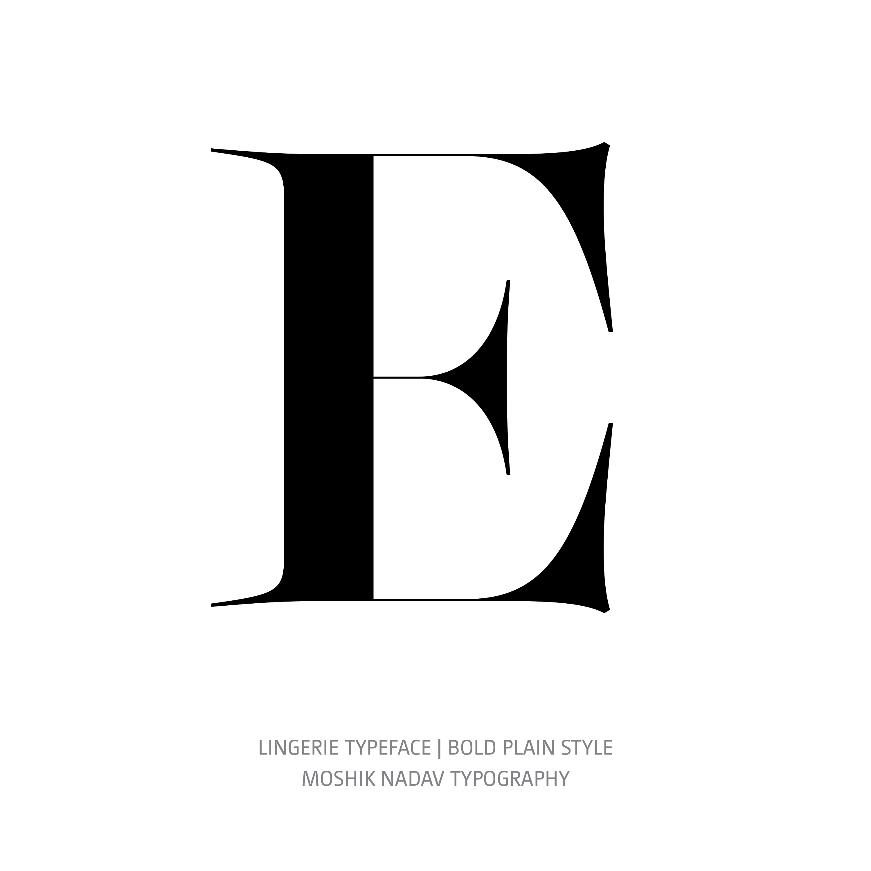 Lingerie Typeface Bold Plain E