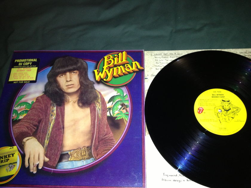 Bill Wyman - Monkey Grip Rolling Stones Records Promo Vinyl  LP NM