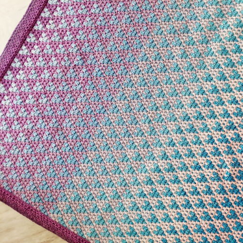 BECAUSE I LOVE YOU. Overlay mosaic crochet baby blanket pattern