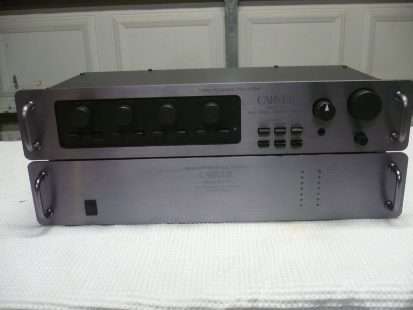 CARVER M 1 QT AND C-1 AMPLIFIER AND PREAMPLIFIER