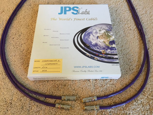 JPS Labs Superconductor Q 2.0m RCA Demo Interconnects -...