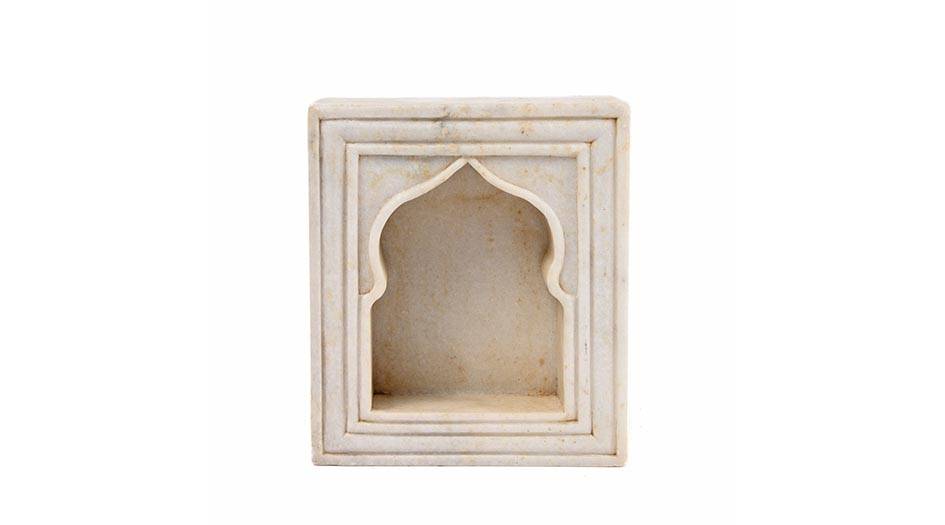 Mughal Style Marble Candle Sconces From India