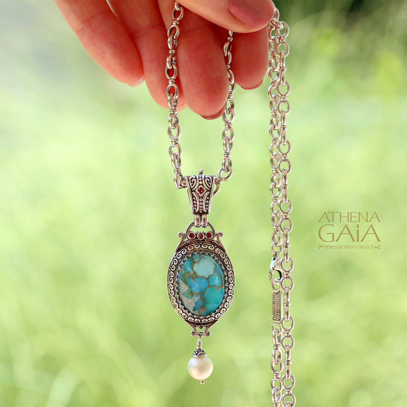 The Sea of Voula Athena Gaia Greek Jewelry