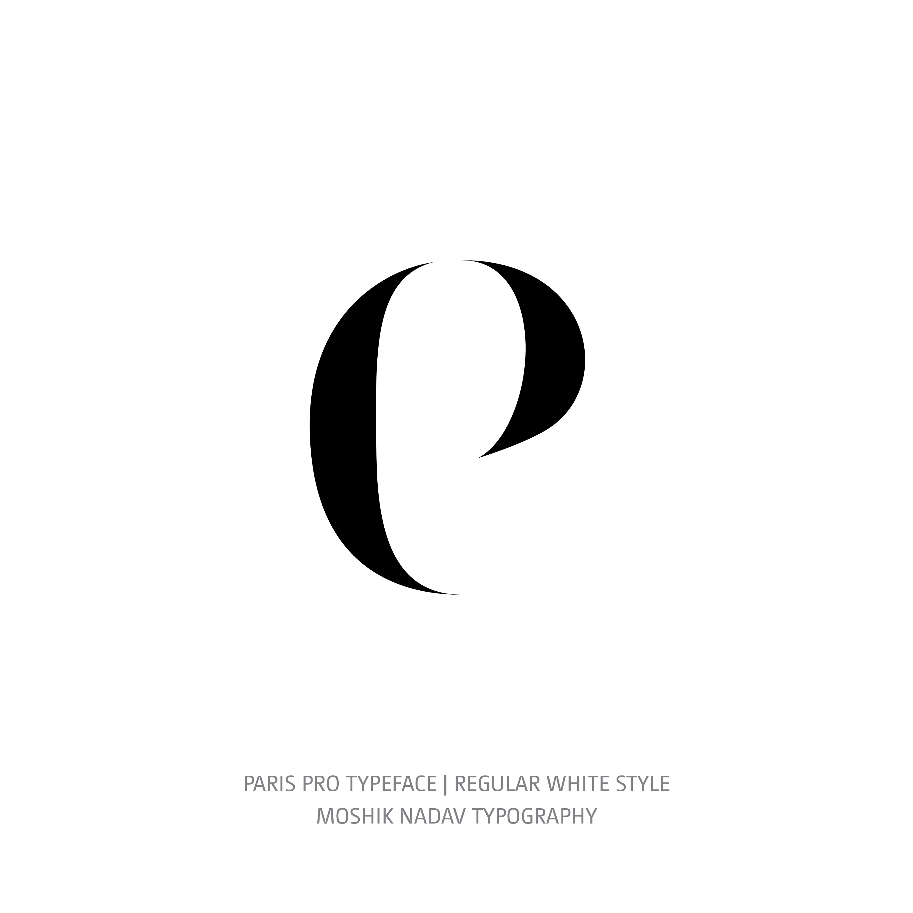 Paris Pro Typeface Regular White e