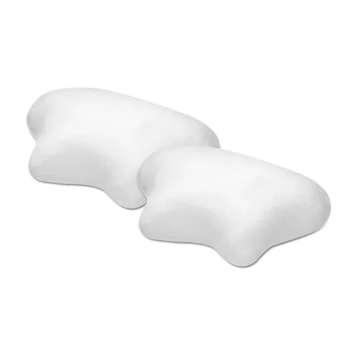 CPAP- und Seitenschläfer - Komfort Kissen LINA + 2x Bezug in weiß