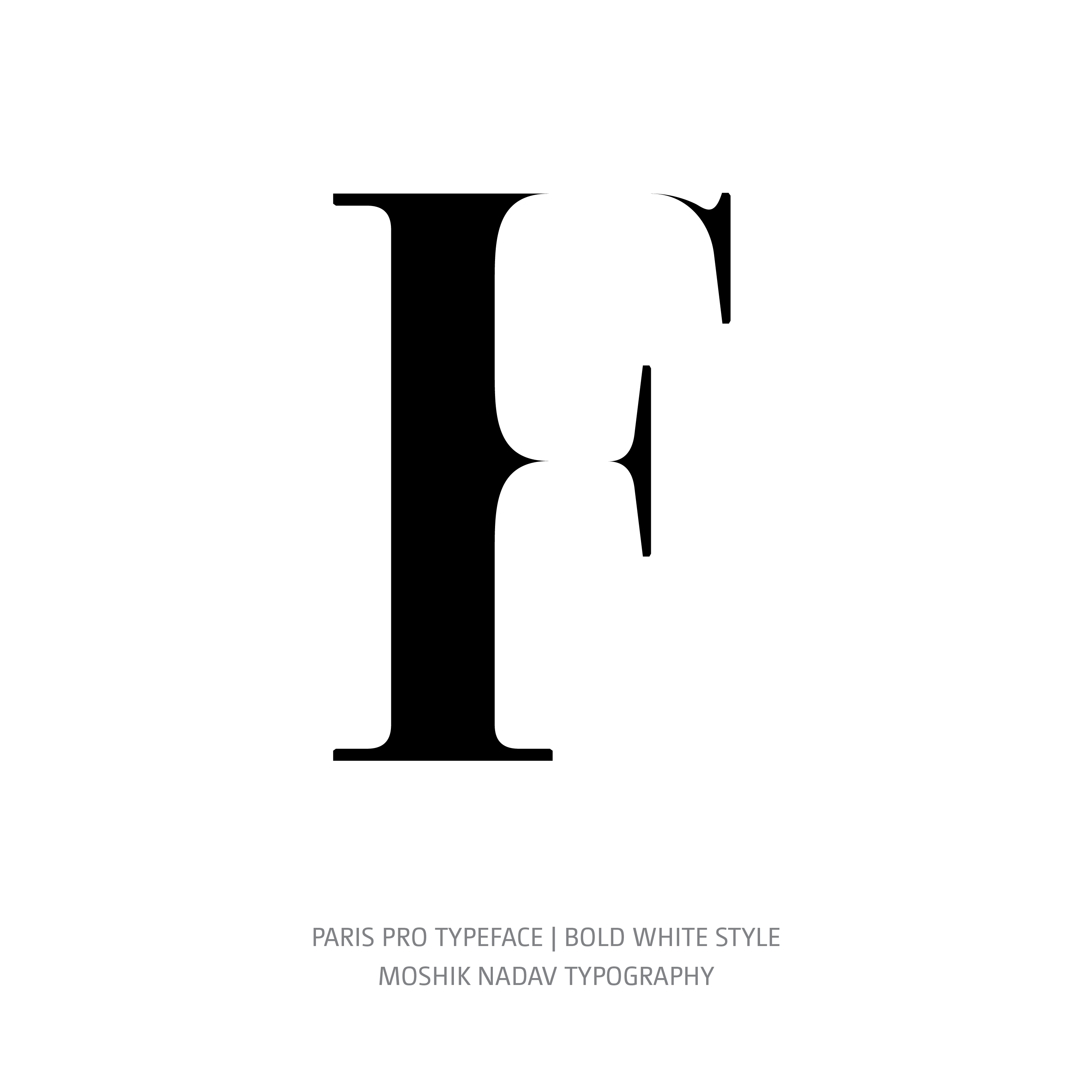 Paris Pro Typeface Bold White F