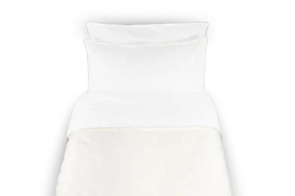 LEVIA Cover in Bed Jacquard Cotton - White / White