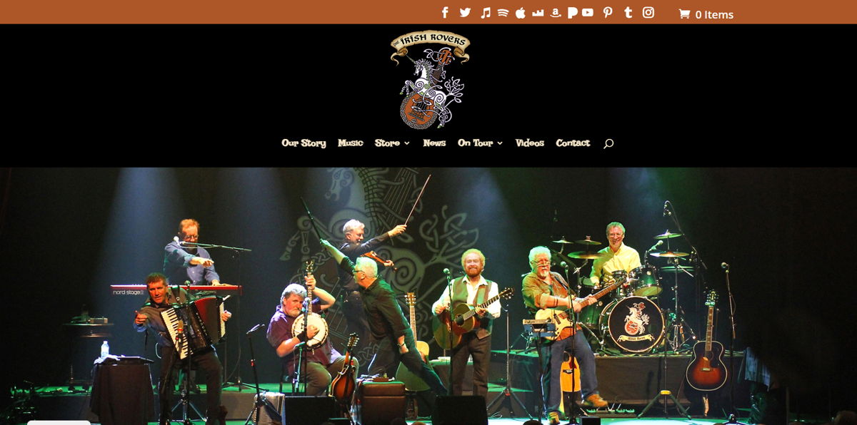 Screenshot of The Irish Rovers , from the band websites collection.