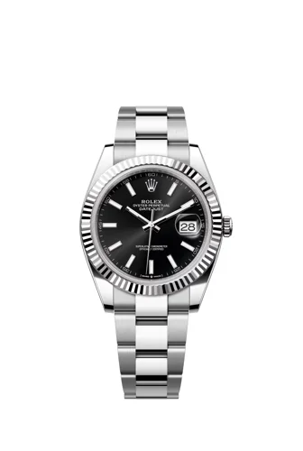 Rolex Datejust 41 Black Dial Index Numerals Oyster Bracelet