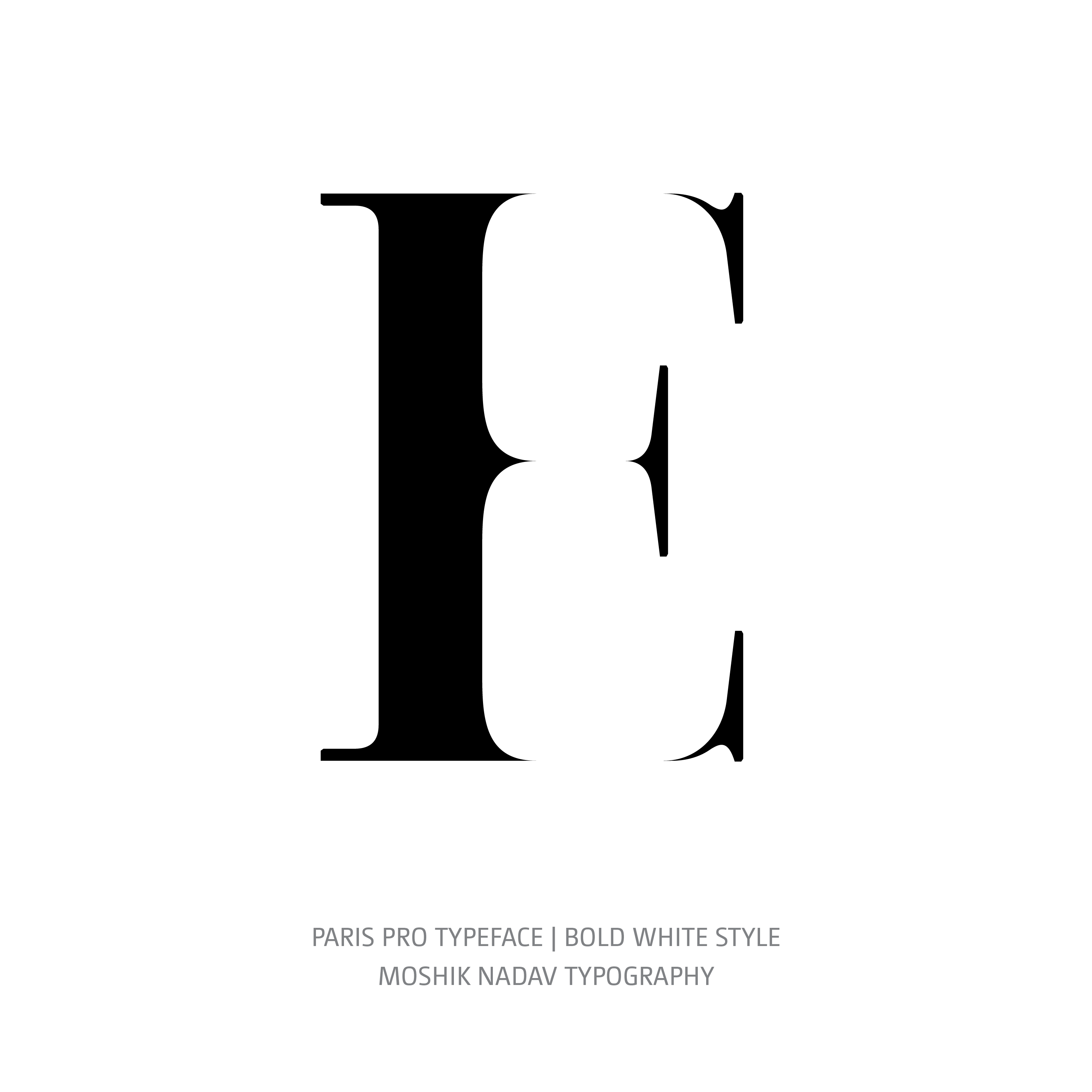 Paris Pro Typeface Bold White E