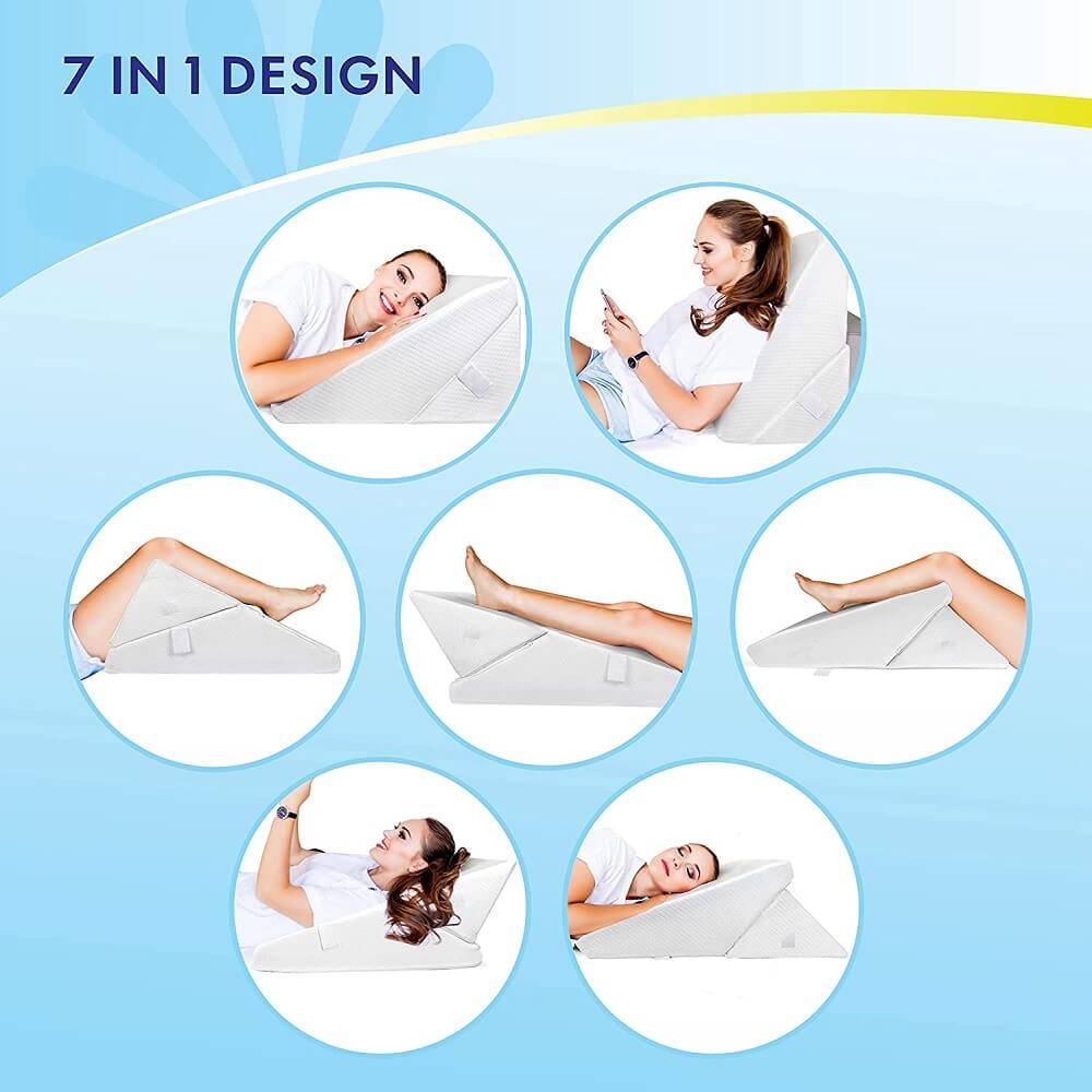 Adjustable Wedge Pillow for Back Pain, Sleeping Foam Wedge Pillow, Back Wedge pillow