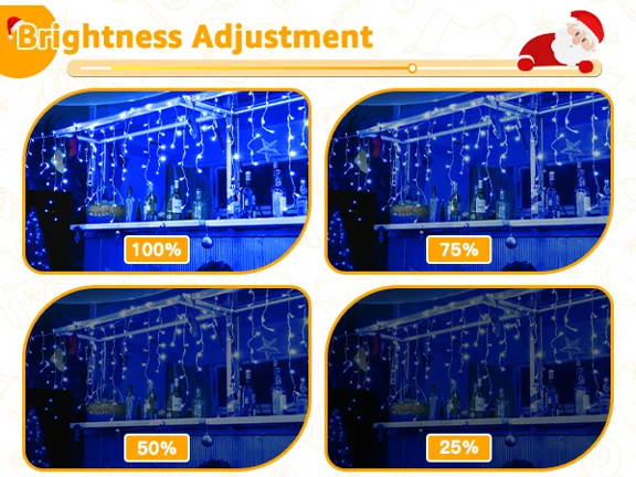 Features of Ollny's 720 leds multicolor icicle lights