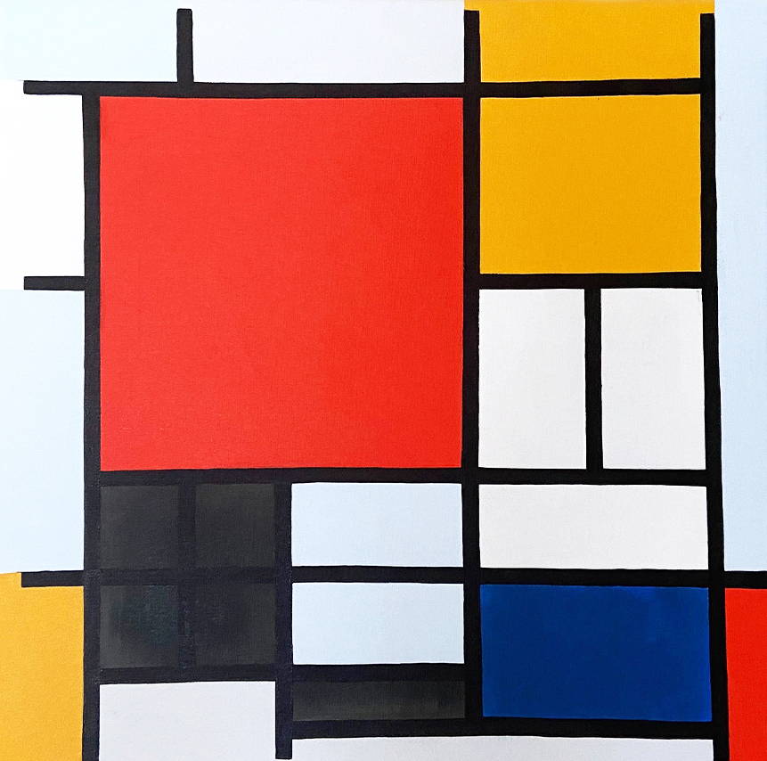 Piet Mondrian Composition En Rouge Jaune Bleu Et Noir