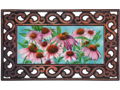Varigated Scroll Sassafras Switch Mat Tray and Purple Cone Flower and Bees Insert Mat