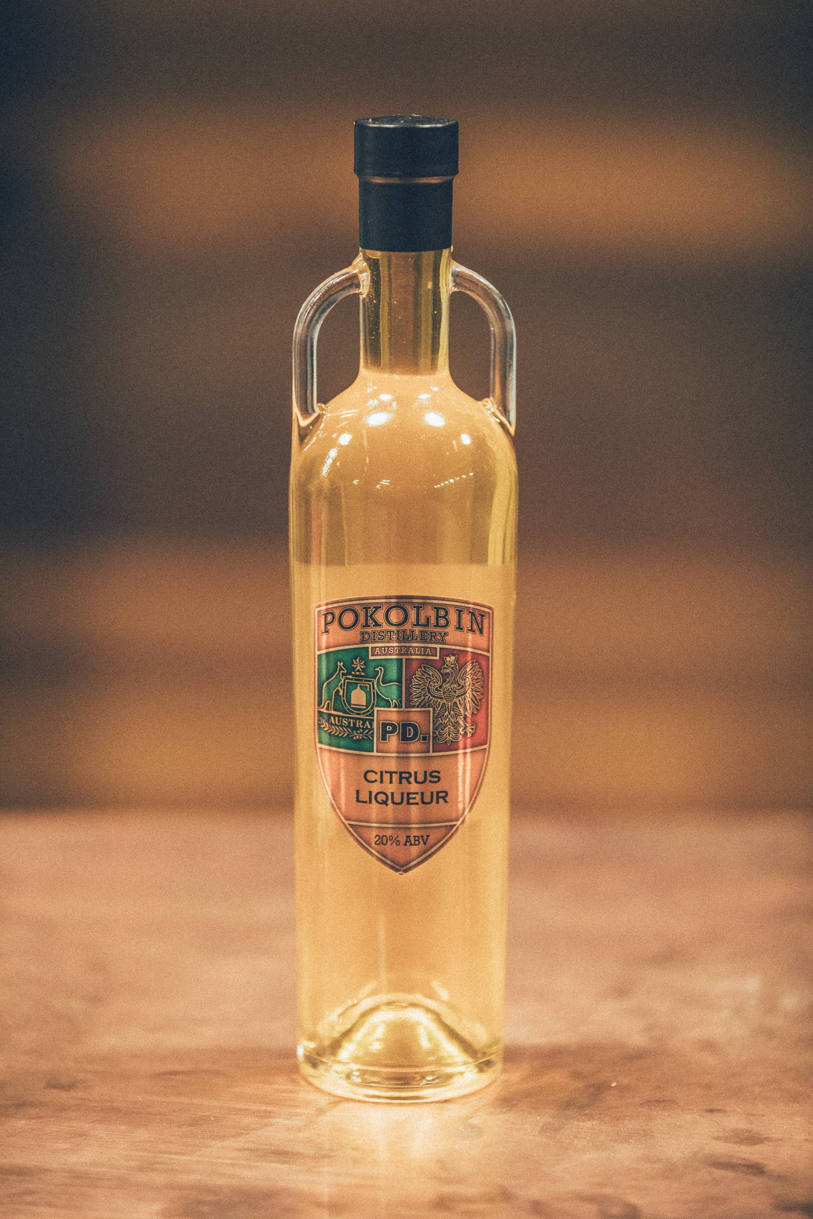 Bottle of Citrus Liqueur