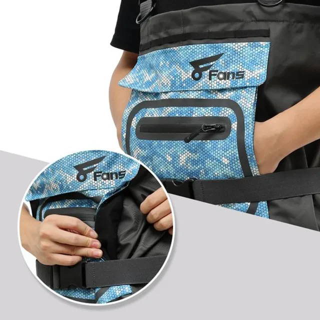 This camo waterproof chest waders are convenient because of the design of side pockets