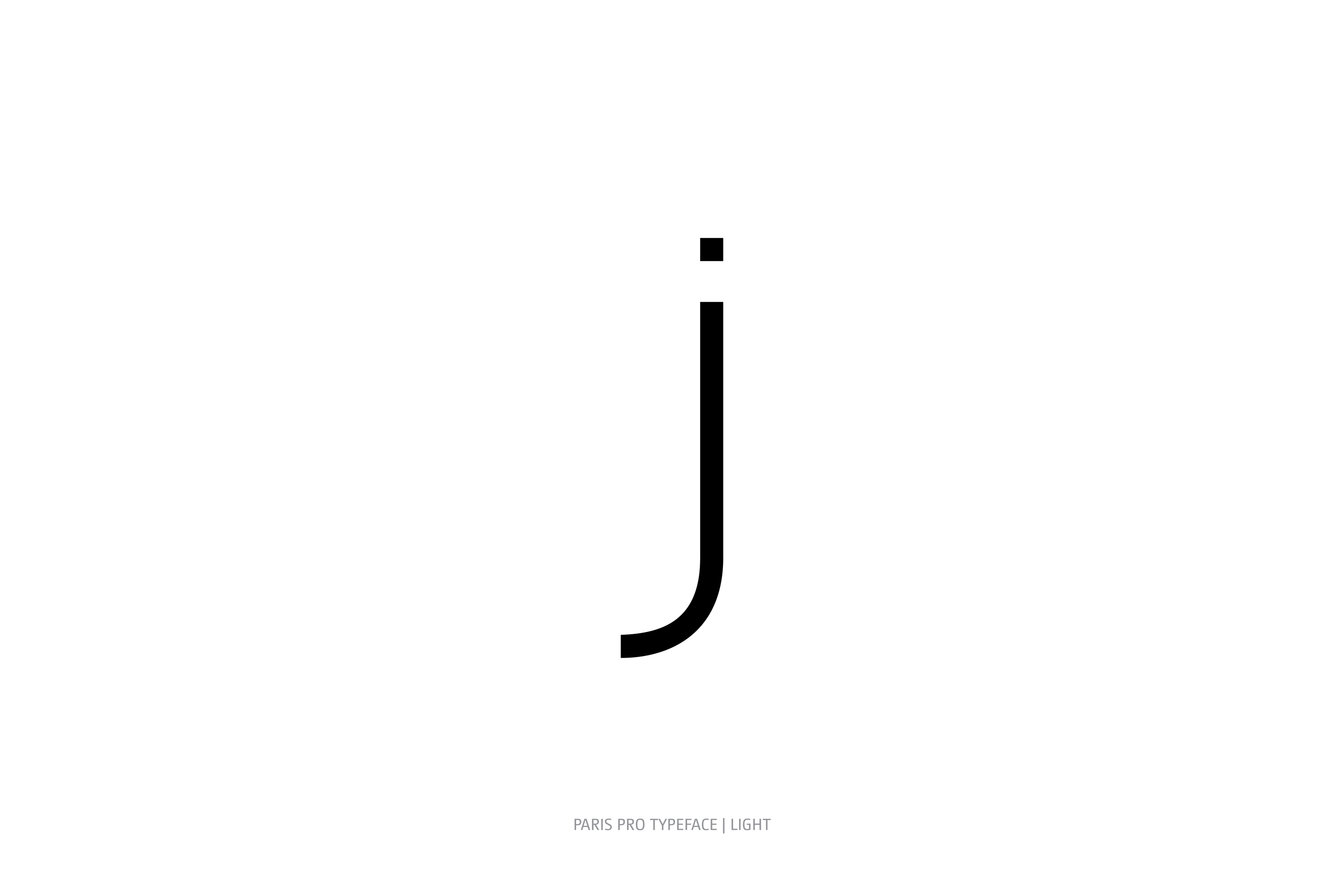 Paris Pro Typeface Light Style j