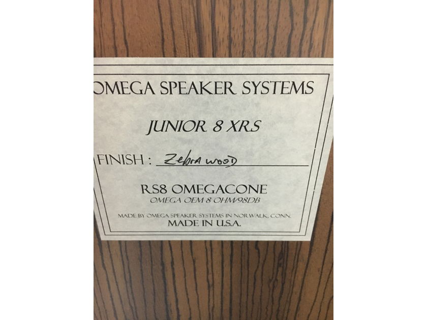 Omega Speaker Systems Junior 8XRS Mint! <Month Old