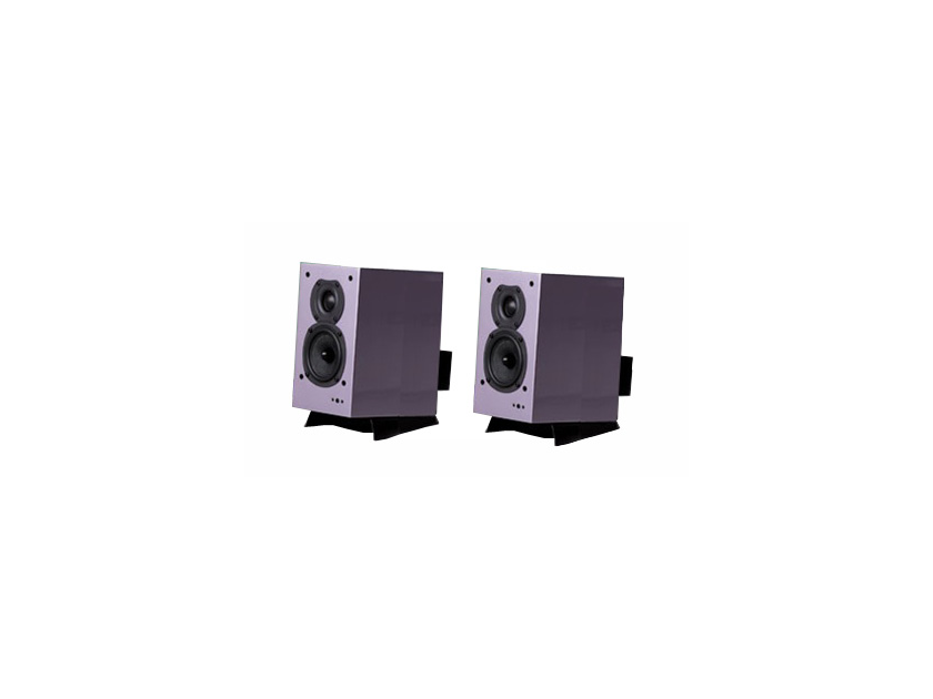 Quad 9L Active Bookshelf Speakers w/ USB input (Purple Lilac)
