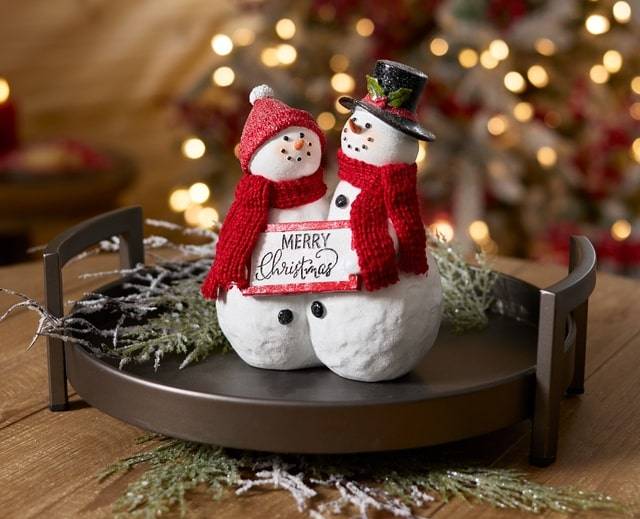 Raz Imports Wooden Sleigh With Winter Natural Arrangement and Pinecone Christmas Home Decor