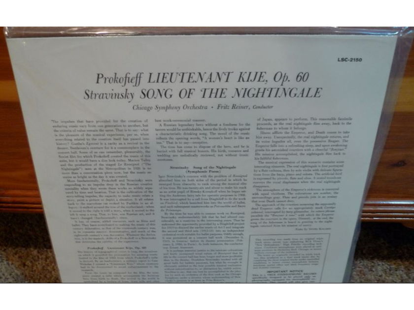 Chicago Symphony (Reiner) - Prokieff Lieutenant Kije Strav. Song of Nighingale Classic Records original reissue 180G 1990's Sealed