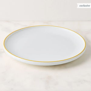 Dansk Kant Dinnerware, Dinner Plates (Set of 4), Yellow/White