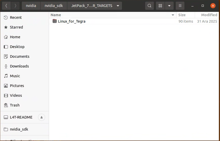 Target HW image folder