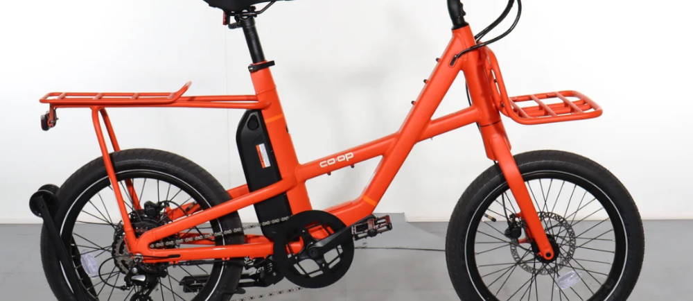 a Co-Op Generation e1.2 electric cargo bike