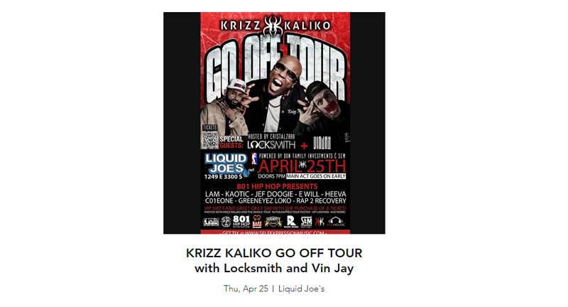Krizz Kaliko "Go Off Tour"