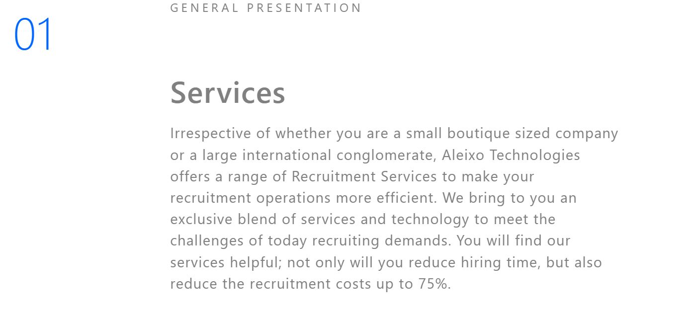 Aleixo Technologies product / service