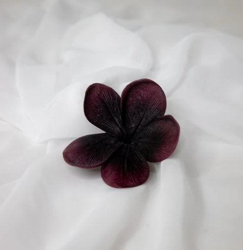 Midnight Frangipani Flowerhead ( 6 Pack )- Realistic Artificial Flowers - Image 2