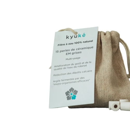 Sachet de 15 Perles de céramique grises