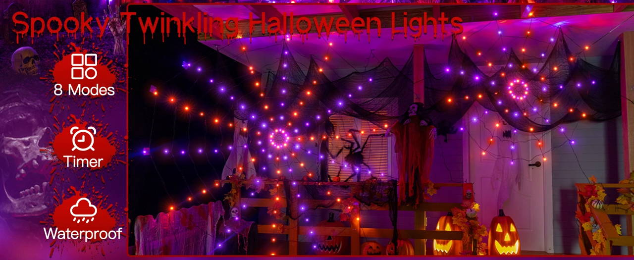 Features of Ollny's 640 leds clear cable warm white/multi-color string lights
