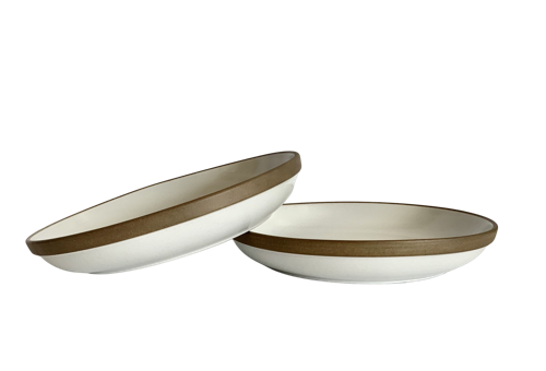 Rim Line​,​ Pair of vintage shallow plate​/​bowls