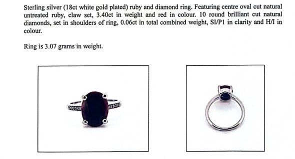 Natural Ruby & Diamond Ring (3.40ct)