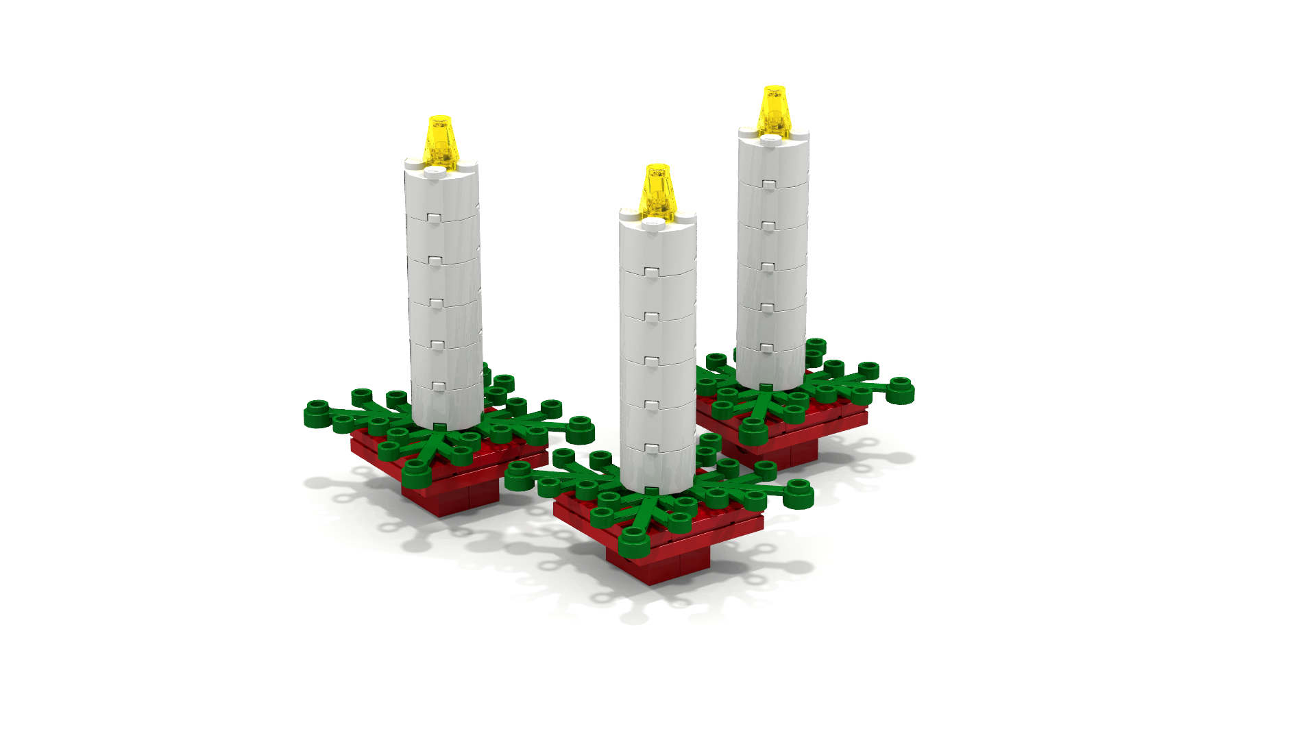 LEGO Candle Christmas Ornaments  