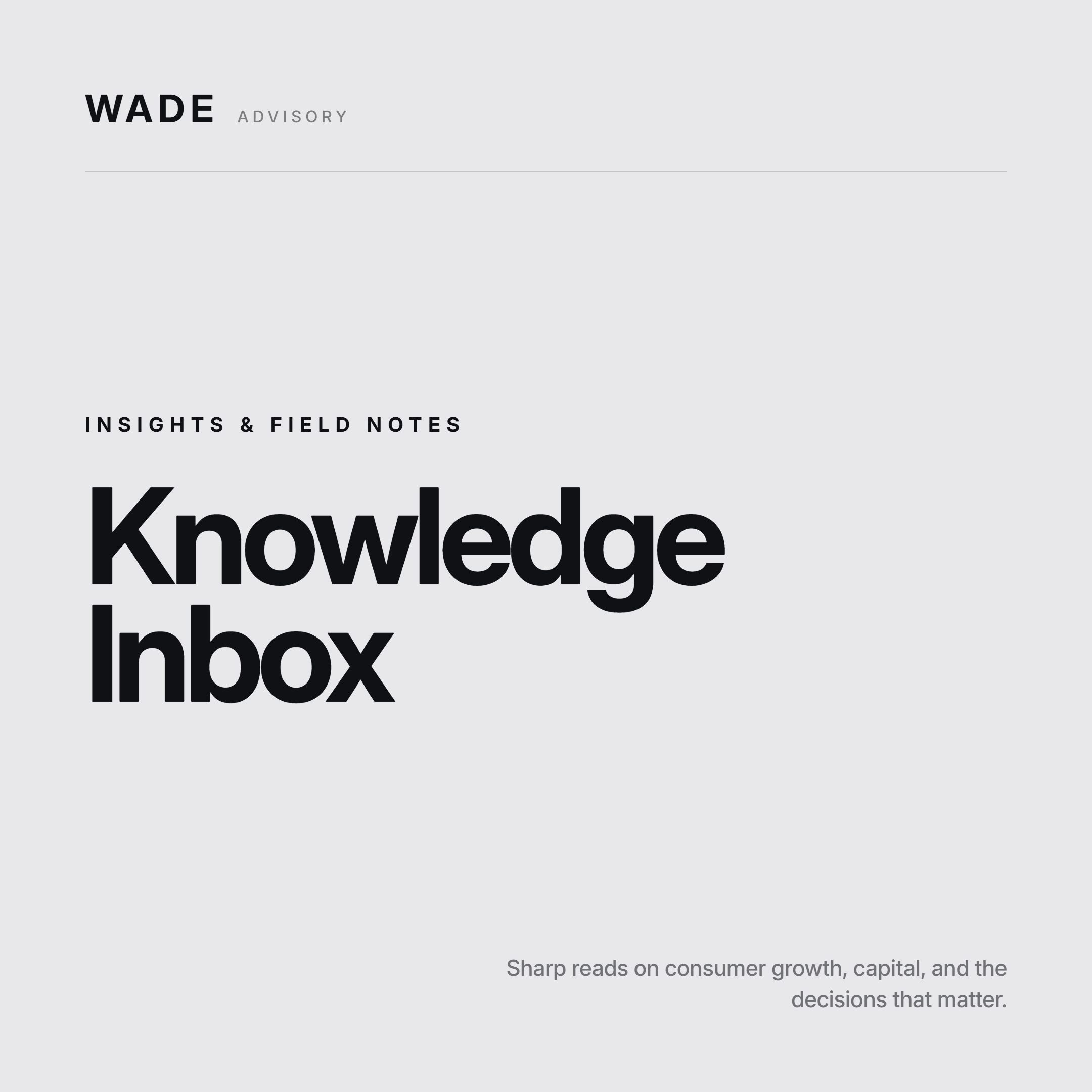 WADE Knowledge Inbox